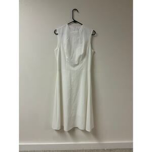 Nife Sleeveless White Maxi Long Dress Tank Top Formal Bridal Bridal Wedding Pure